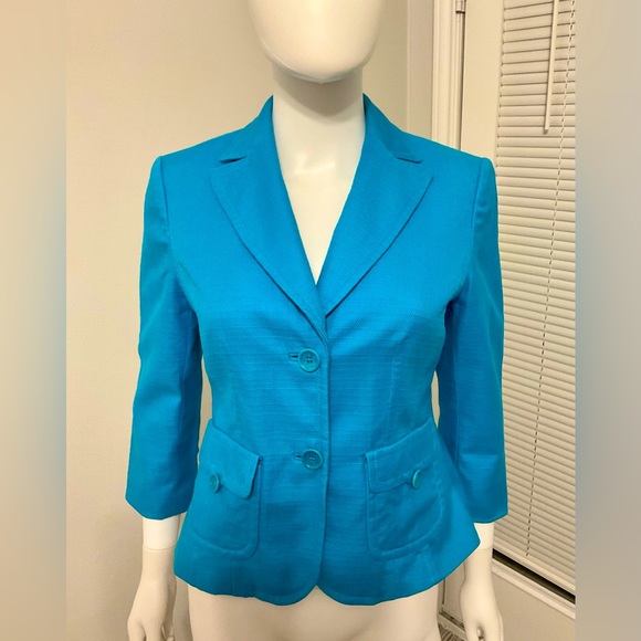 Ann Taylor Jackets & Blazers - Ann Taylor Bright Sky Blue Blazer